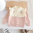 thumbnail image 4 of KYAIGUO Toddler Kids Knit Sweater Outwear for Girls,Baby Long Sleeve Spring Autumn Knit Button Cardigan Outwear Knit Top Little Girls Autumn Winter Clothes,Size 1-5 Years, 4 of 6