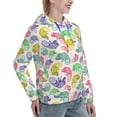 thumbnail image 6 of Uemuo Cute Chameleons Pattern Women's Hoodie with Eye-catching Drawstrings- Casual Pullover Hoodie with Kangaroo Pocket, Stylish Hooded Sweatshirt-XX-Large, 6 of 7