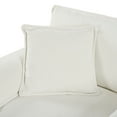 thumbnail image 6 of Gewnee Oversized Deep Seat DIY Combination Beige Chenille Sectional Cloud Sofa Sleeper with 3 Ottomans & Soft Pillows, Modular Couch Bed for Living Room, 6 of 19