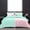 Aqua-Blue/Light Pink, variant on DNG Creations 5 Piece Reversible Diamond Pattern Comforter ( Yellow/Sage Colour ) 550 GSM All - Season 100% Egyptian Cotton, 800 TC - Full/Queen - Size