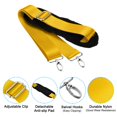 thumbnail image 4 of Unique Bargains 59' Shoulder Strap, 1.5' Width Nylon Adjustable Replacement Strap with Anti Slip Padded Swivel Hooks, Yellow, 4 of 5
