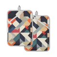 thumbnail image 7 of Yayeee Pot Holders Kitchen Heat Resistant with Pocket 7"x9.8" Cotton Oven Cooking Hot Pads, Geometric Pattern, 7 of 7