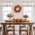 thumbnail image 5 of Thanksgiving Beige Pumpkin Valances for Windows, 42 x 18in, Fall Fallen Leaves Flower Rod Pocket Kitchen Valance Curtain Light Filtering Window Treatments for Living Room Bedroom, 1 Panel, 5 of 7