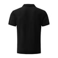 thumbnail image 5 of Collarless Golf Shirts for Men Summer Waffle Knit Short Sleeve 3 Button Collarless Performance Shirts Moisture Wicking For Casual Daily Wear Black 3XL, 5 of 6