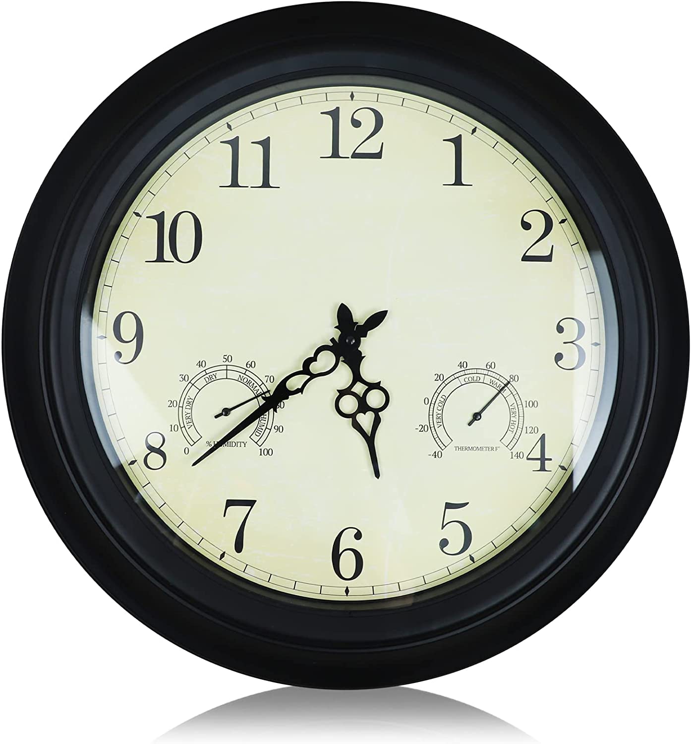 18 Inch Large Outdoor Wall Clock, Waterproof Clock, Wall Decorative
