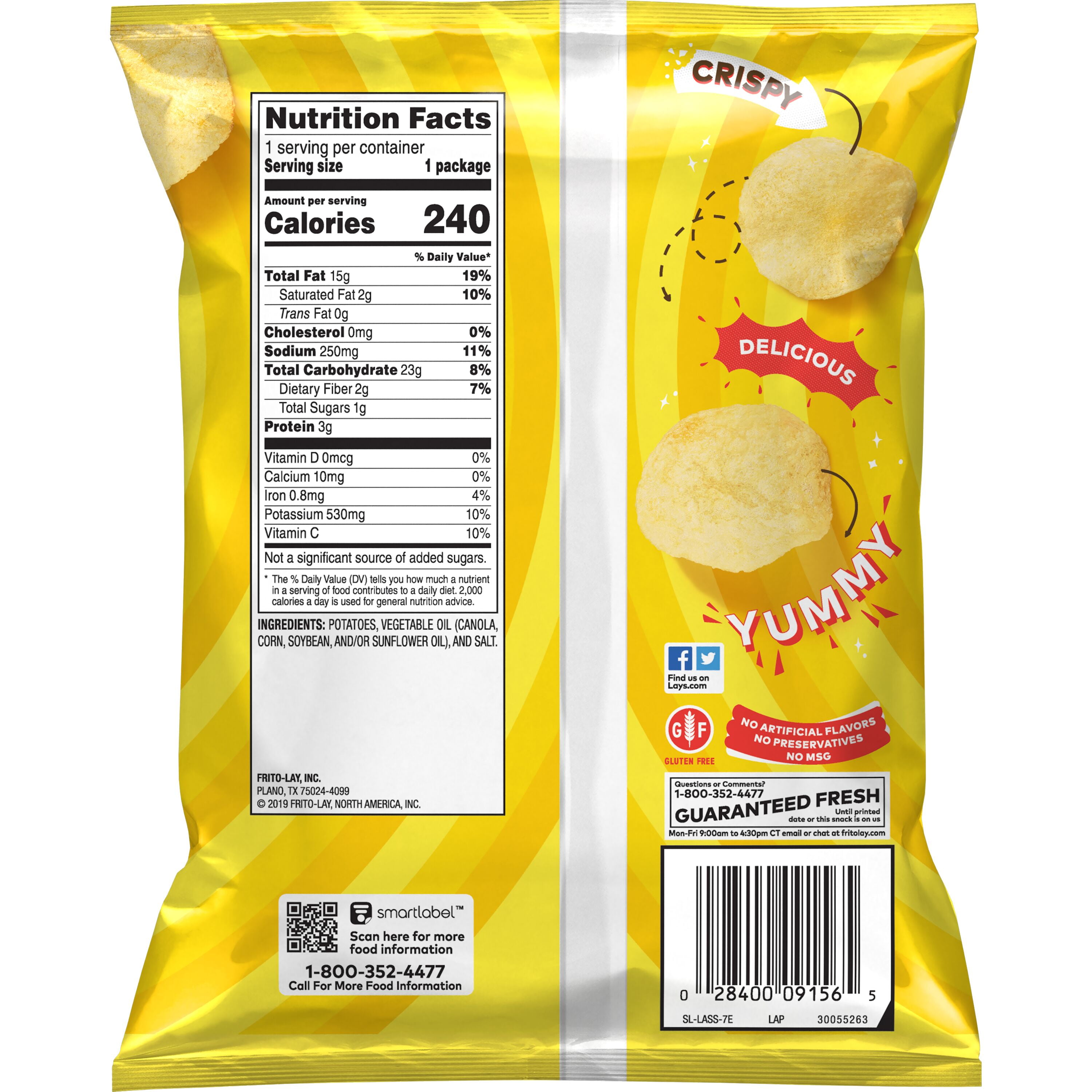 Nutrition Facts For Lays Potato Chips Besto Blog
