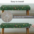 thumbnail image 5 of POLERO Christmas Lights Print Stretch Dining Bench Cover, Removable Green Bench Slipcover Washable Long Seat Cover Protector for Dining Room, Living Room, Bedroom, Kitchen, 5 of 8