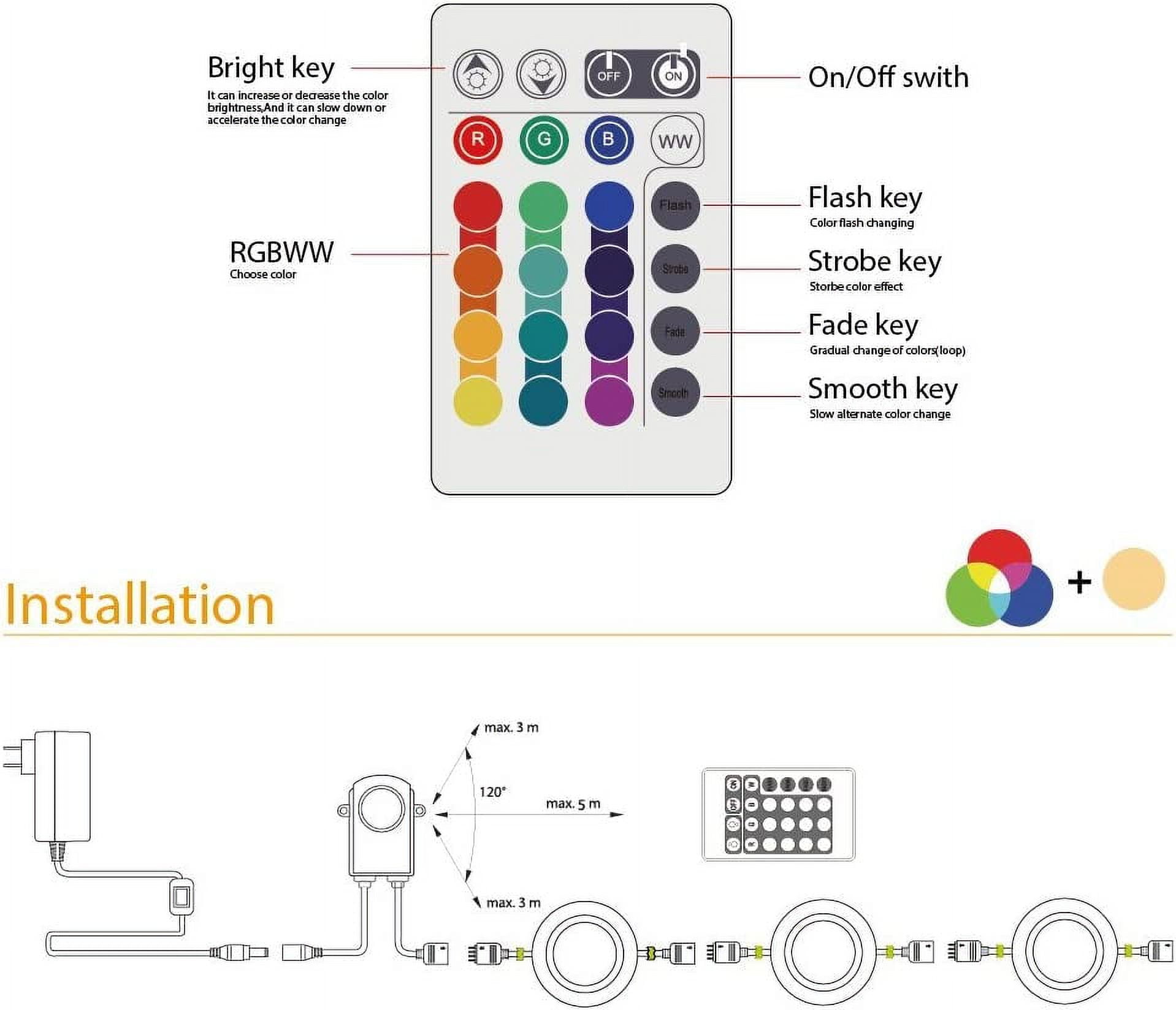 3 Pack Under Cabinet Lights, LED Puck Lights with Remote, Multi-color, LED Closet Lights with Timer, Tap Lights for Kitchen Bedroom Cabinet