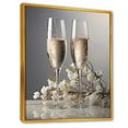 thumbnail image 2 of Designart "Fantasies In Champagne Flutes" Champagne Floater Framed Canvas Wall Art, 2 of 5