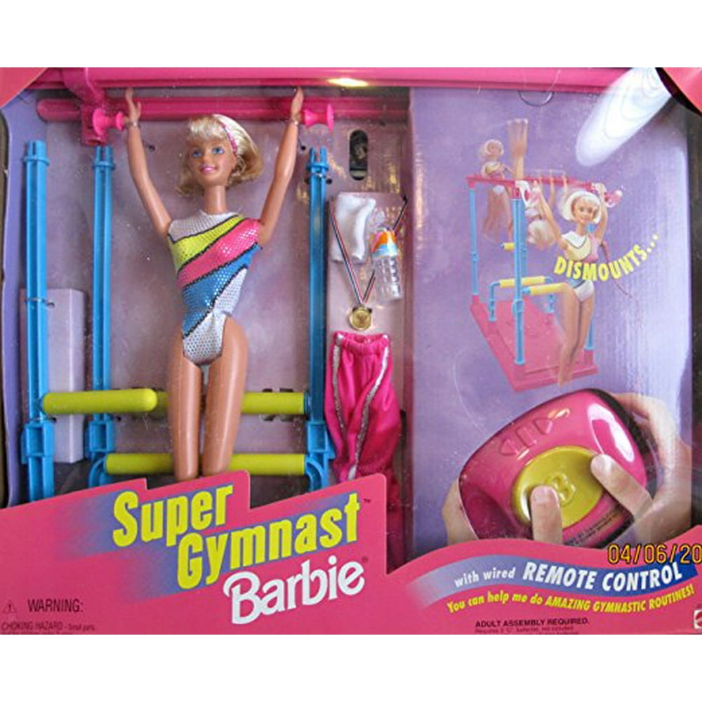 Super Gymnast Barbie Doll with Wired Remote Control 1999 From Mattel