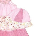 thumbnail image 3 of Little Bitty Little Girl's Tiers of Joy Plaid-Floral Dress and Hat (5), 3 of 4
