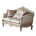 thumbnail image 5 of ACME Chantelle Loveseat in Rose Gold PU & Pearl White, 5 of 6