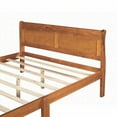 thumbnail image 3 of Queen Size wood platform bed frame with no box spring for master bedroom (oak color), 3 of 9