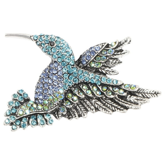 FRCOLOR Hummingbird Brooch Bird Animal Pin Decor Elegant Rhinestone Women Brooches Pin