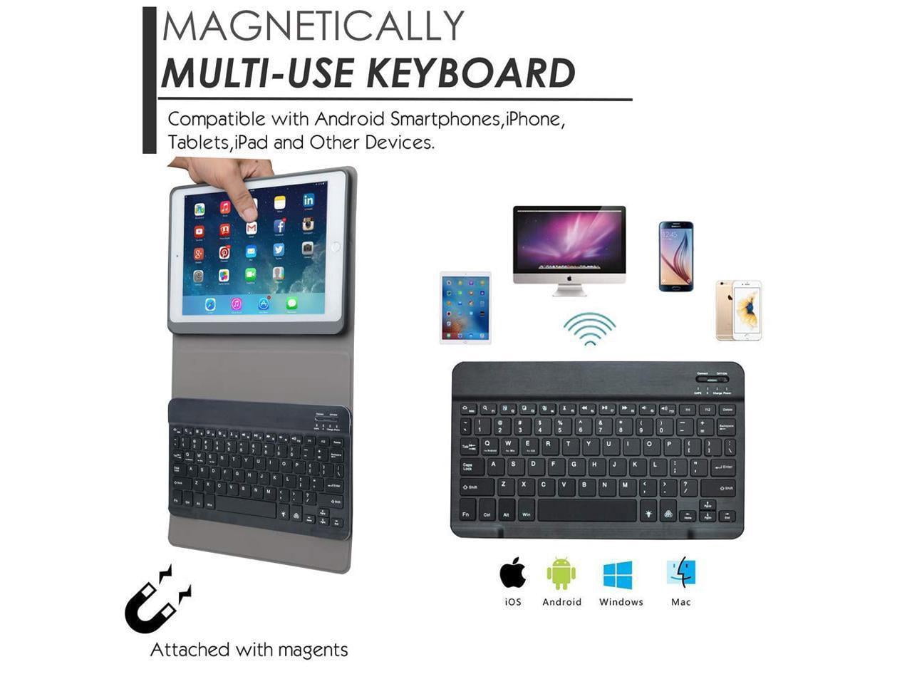 Bluetooth Keyboard Case for Lenovo Tab P12 Pro 12.6 inch 2021 / Xiaoxin Pad Pro 12.6 2021 Detachable Wireless Keyboard with Pencil Holder
