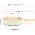 thumbnail image 2 of 10-Inch Nonstick Stir Fry Wok with Wooden Handle, Induction Compatible Cookware for All Stovetops, Healthy Cooking Pan, 2 of 6