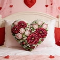 thumbnail image 4 of Heart Shaped Floral Throw Pillow,Romantic Soft Cushion with Elegant Heart Design,Cozy Floral Patterns and Comfortable Fabric,Perfect Home Decor Accent for Couch Bed or Valentine’s Day Gift-C, 4 of 7