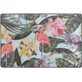 thumbnail image 4 of Dreamtimes Vintage Flamingos Area Rug, 36"x24" Tropical Palm Leaves Non-Slip Washable Indoor Door Mat, Absorbent Floor Mat for Bedroom Kitchen Entryway Bathroom, 4 of 7
