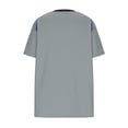 thumbnail image 5 of Hfnxid Men's Waffle T-Shirts Velvet Patchwork Short Sleeve Shirt Crewneck Loose Fit Tunic Tops Summer Fashion Stretch Athletic Tees Gray L, 5 of 10