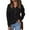 A10925-Black, variant on LISTHA Womens Waffle Knit Tunic Tops Long Sleeve Dressy Casual Loose Button Up Henley Shirts V Neck Thermal Cotton Tee Shirts Tops Khaki M