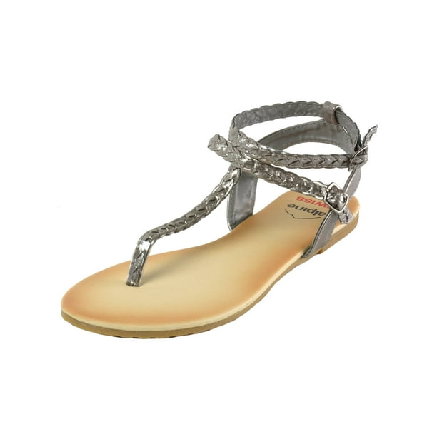 Alpine Swiss - Alpine Swiss Womens Gladiator Sandals Braided T-Strap Slingback Roman Flats