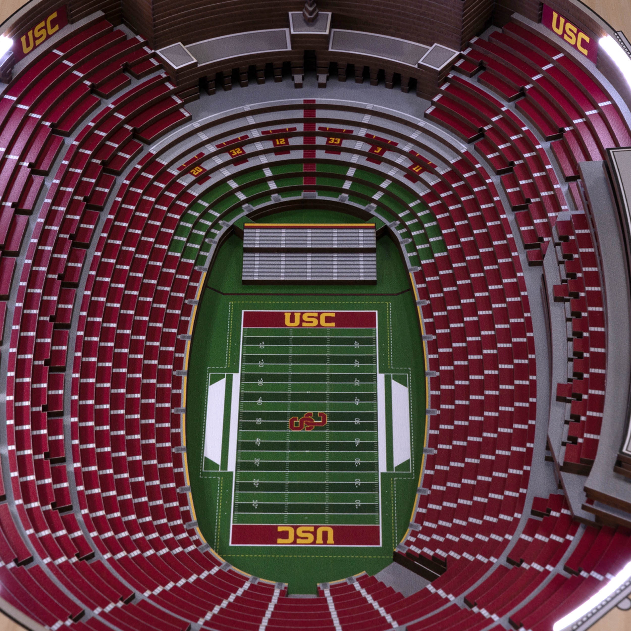USC Trojans 25-Layer StadiumViews Lighted End Table