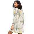 thumbnail image 2 of FORMRS Womens Long Sleeve Nightgowns Crew Neck Sleep Shirt Soft Pajamas Sizes S-3XL, Floral Rabbit, 2 of 8