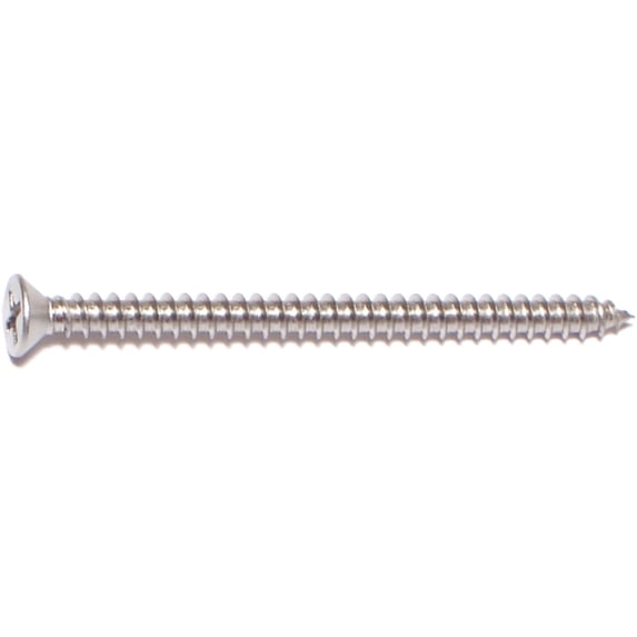 SCREW PHIL FLAT SS 6X2 100BX