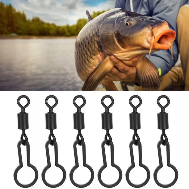 Peahefy 60pcs 2.8cm/1.1in Carp Fishing Swivels for Connecting PVA Mesh Bag  Fishing Accessories Terminal Tackle,Fishing Accessories