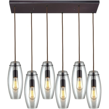 

Pendants 6 Light Fixtures With Oiled Bronze Tone In Finished Metal Material 20