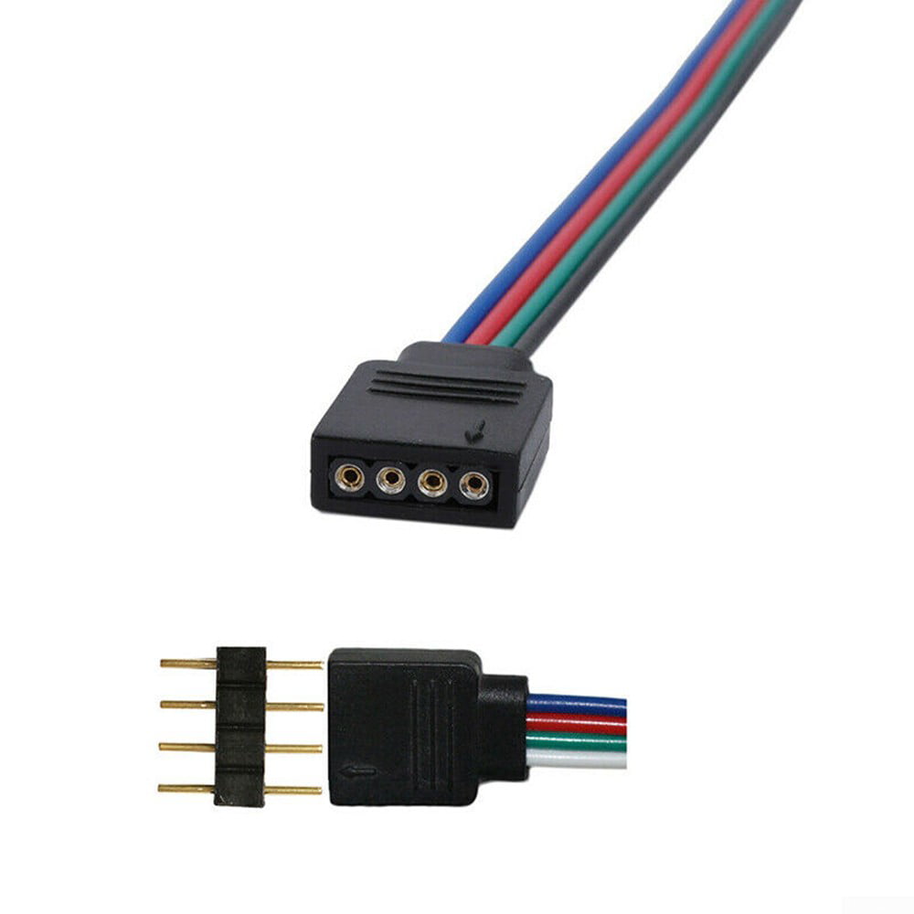 Cable con conector 4 pines hembra etc Tira led RGB 3528 5050 Union tiras 4pin 