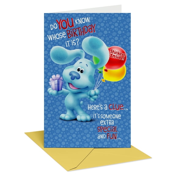 American Greetings Blue's Clues Birthday Card for Kids (Special and Fun)