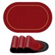 thumbnail image 1 of Juego de 4 manteles individuales lavables, manteles individuales de piel de colores de doble cara, manteles individuales lavables en rojo y negro para mesas de comedor y restaurantes., 1 of 6