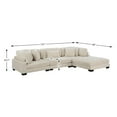 thumbnail image 4 of Lexicon Traverse 4-Piece Corduroy Fabric Modular Sectional in Beige, 4 of 9