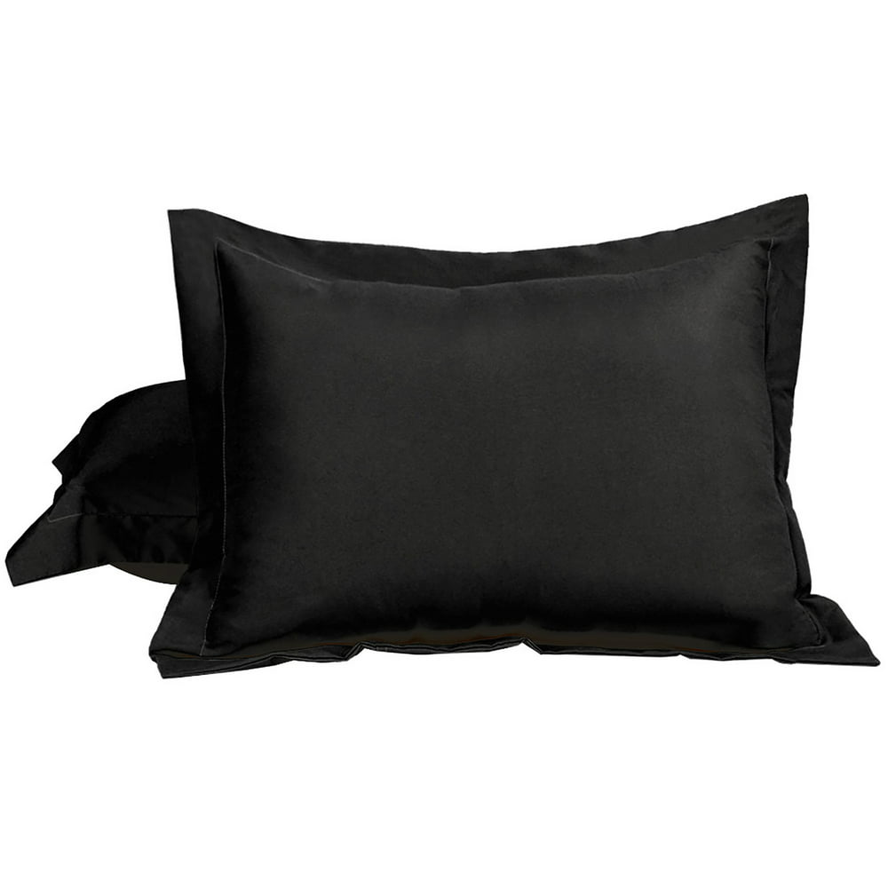 black pillow shams