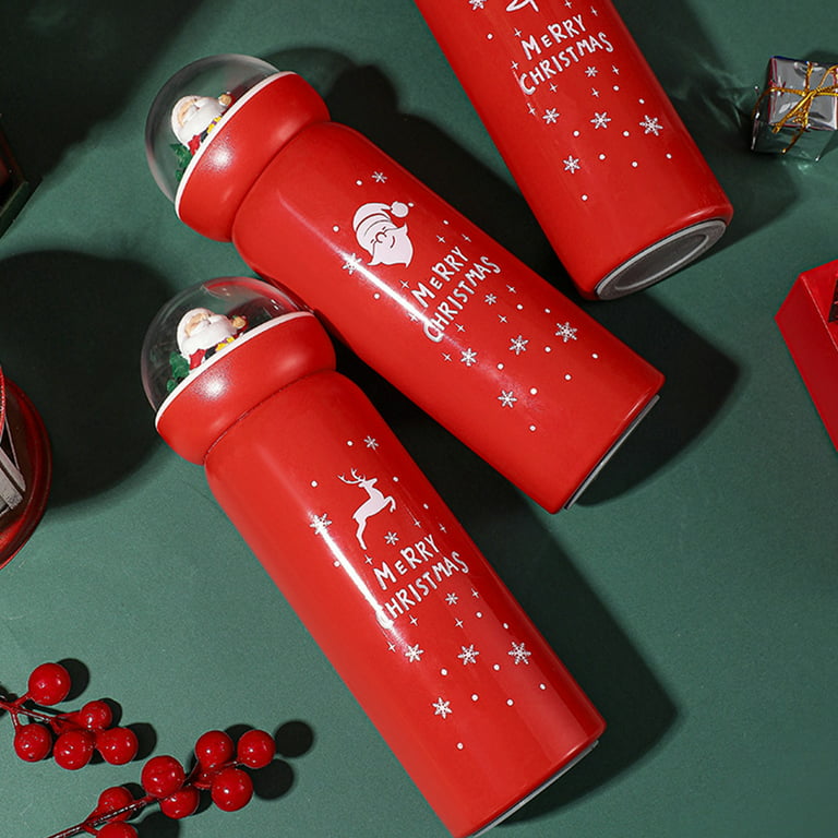 Kawaii Christmas Thermal Cup Coffee Travel Mug Cute 240/360ml Stainless  Steel Portable Thermos For Water Tea Milk Tumbler Gift