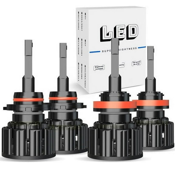 LED Headlight High Low Beam Bulbs 6000K Cool White for 2007-2020 Chevrolet Silverado 3500