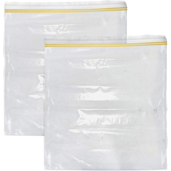 EcoQuality 1 Gallon Size 128oz Food Storage BPA Free Resealable Clear Plastic Bags 10.75 x 12 Inch for Fruits Snacks Meat Meal Prep Leakproof Freezer Safe (90)