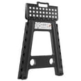 thumbnail image 2 of Casafield 18" Folding Step Stool with Handle - Black, Collapsible Foot Stool for Adults, 2 of 7