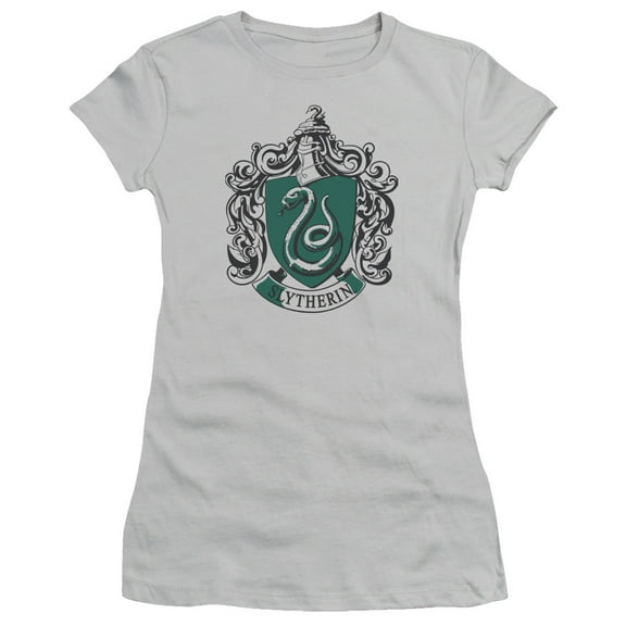 Harry Potter - Slytherine Crest - Juniors Teen Girls Cap Sleeve Shirt - Small