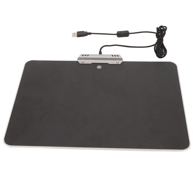 Tapis de Souris, Rétroéclairage Rigide RGB Noir Tapis de Souris Gaming pour Chambre