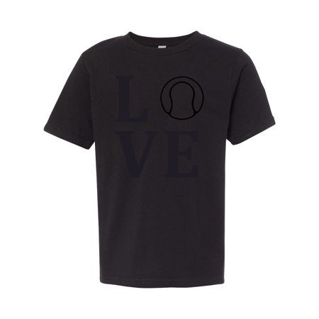 - Love Tennis Sports Jersey Youth Short Sleeve T-Shirt