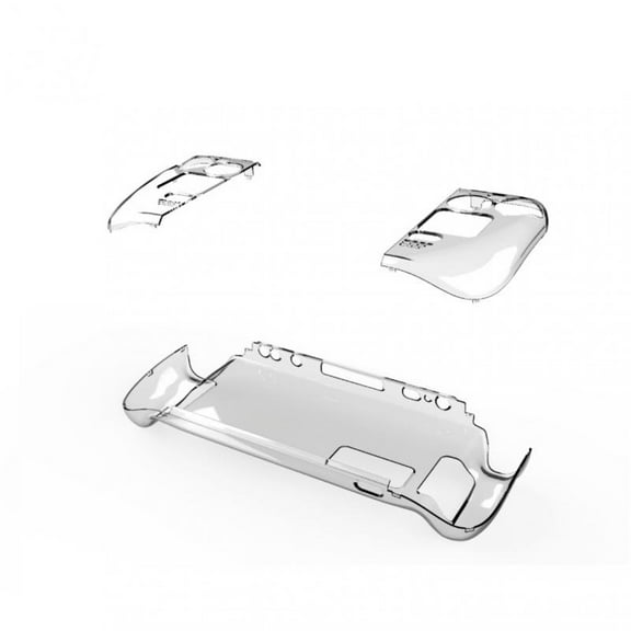 Crystal Clear Cover Compatible for Steam Deck, Protective Split Case Game Gamepad Console Shell Hard Transparent Shock-proof Scratch Resistant Cover