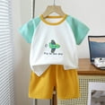 thumbnail image 2 of Busydd Baby Clothes Summer Casual Cute Print Round Neck Short Sleeve T-Shirts and Shorts Sets Kids Unisex Cotton Outfits Toddler Boys & Girls Clothing Age 3 Months-6 Years, 2 of 3