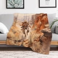 thumbnail image 5 of Vintage Western Cowboy Flannel Throw Blanket for Gifts for Women Men Girls Boys All Seasons, 5 of 7