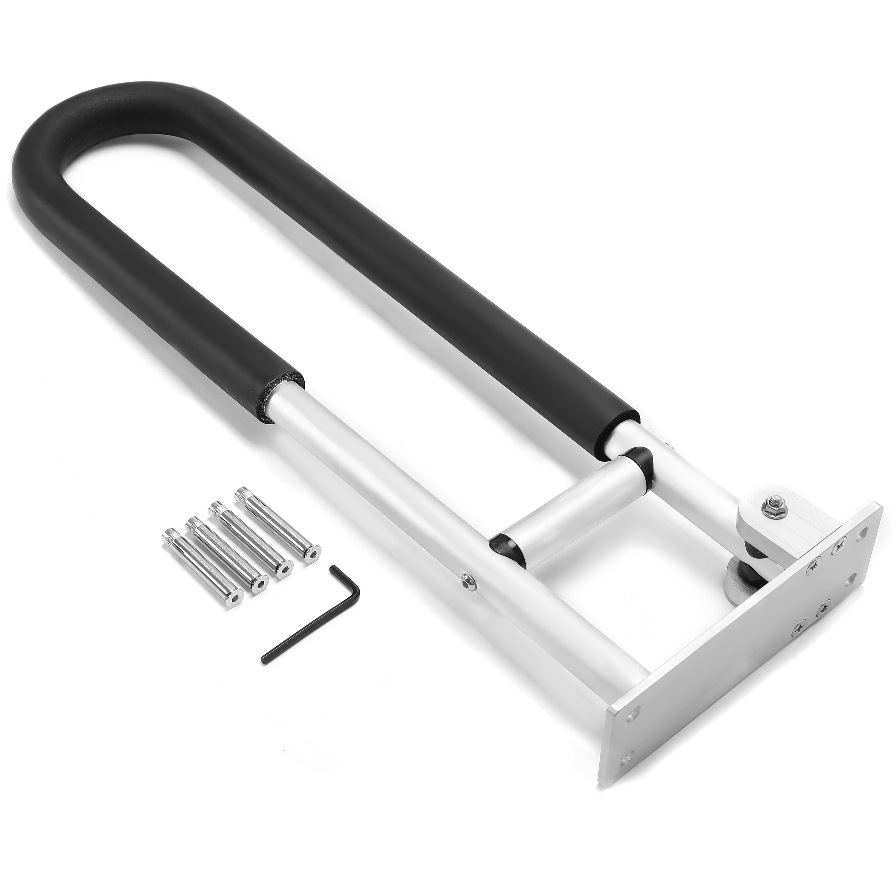 HECASA Folding Handicap 23.6" Tub Grab Bars Rails Support Toilet Flip up Grab Bar for Elderly Disabled Pregnant Woman Bathroom Shower Safety Hand Bathtub Handicapped Handrail