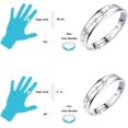 thumbnail image 2 of KAIYANG Anillos de compromiso de ECG ajustables y abiertos para parejas, 1 par (plata), 2 of 5