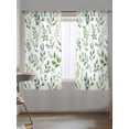 thumbnail image 5 of Sheer Curtains 63 Inch Length, Eucalyptus Leaves Semi Sheer Curtains Light Filtering Window Treatment, Sage Green Watercolor Farmhouse Privacy Voile Drapes for Living Room Bedroom 52x63 Inch, 5 of 7
