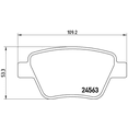 thumbnail image 2 of Balatas Traseras marca brembo para Volkswagen Jetta S L5 2.5L 2013-2014, 2 of 5