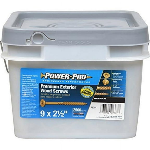 Hillman Group 967787 Star Drive Ext Wood Screw - 9 x 2.5 in.